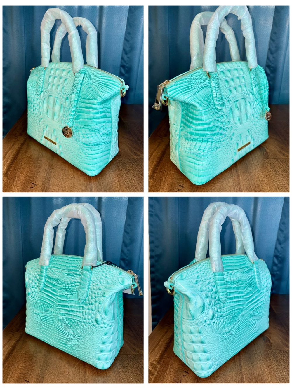 Brahmin NWT Duxbury - Jadeite - *Exclusive Design* - FRONT EYE - Cool Mint - Picture 4 of 16